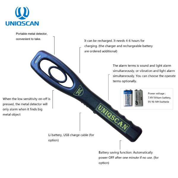 Waterproof V160 50mA 40KHz 9V Battery Portable Body Scanner