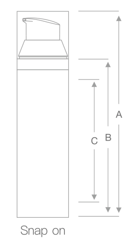 0.2ml Dosage Airless Pump Bottles GR608A PP/PP PCR 30/50/75/100ML Snap on