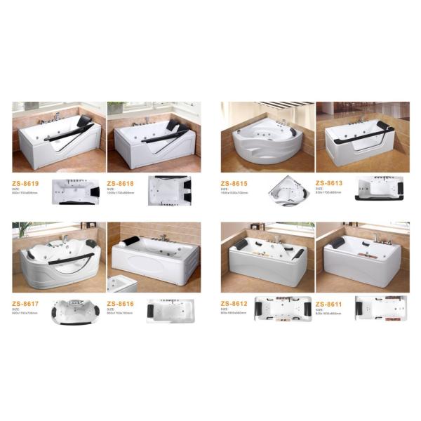 Spa Classic Corner Jacuzzi Tub , Corner Whirlpool Tub With Transparent Glass Window