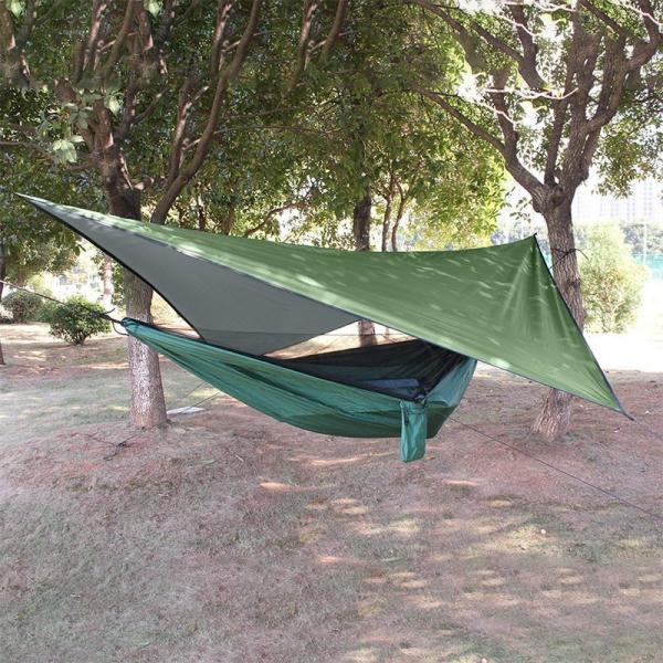 Camping Hammock with Mosquito Net, Hammocks with 13ft Tree Straps Carabiners, Automatic Quick Open Outdoor