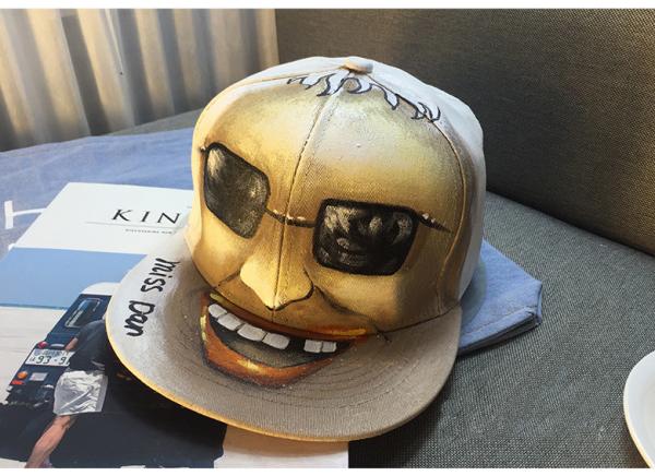 Wholesaler 100%Cotton  Sport&golf caps Unique hand-drawing design hiphop  snapback hat for Adult blank cap size 58-62cm