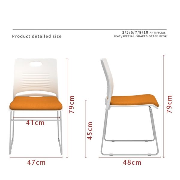 4 Legs PP Stackable Meeting Chair Fixed For Office / Conference