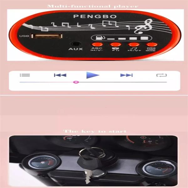 Remote Control Exquisite Kids Electric Motorcycle 3 Wheel 6-12km/H Speed