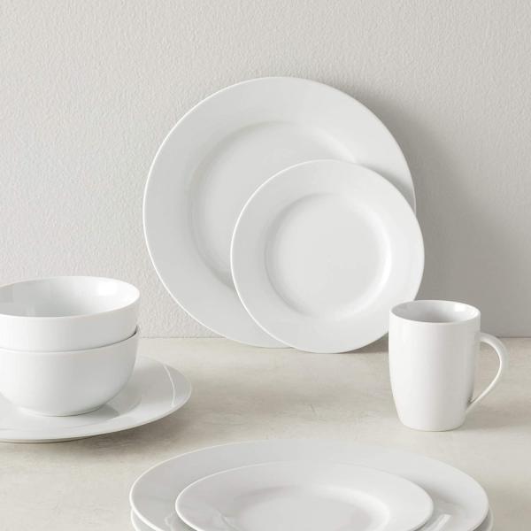 Manufacture Round Dinner Table Set Fine Plates Set for White Bone Porcelain Dinner Ware