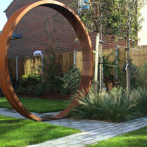 Porta de aço de aço da lua da escultura ISO9001 Corten de D 2200mm Corten
