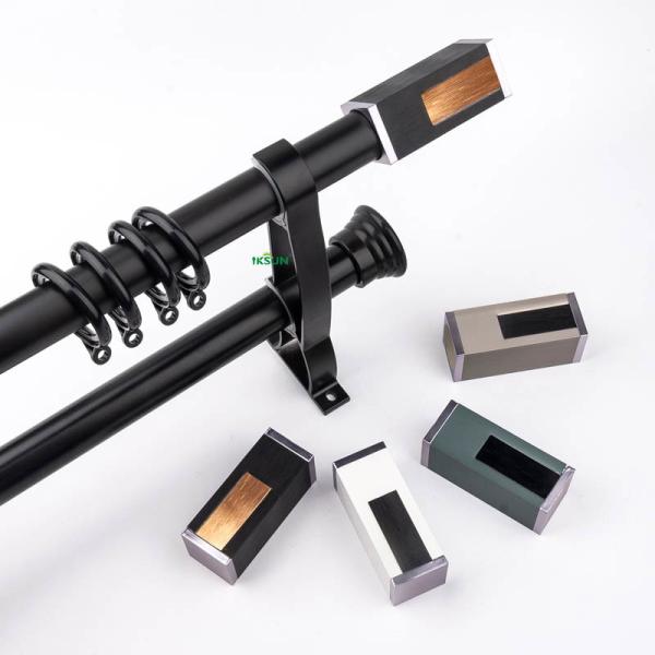  Contemporary Classical Roma Pole Aluminium Wall Mout Curtain Rods Set For Home
