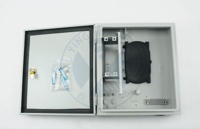 Outdoor IP65 Cold rolled steel(SPCC)  Wall Mounted Fiber Optic Distribution Box with 2*1:8 PLC Port SC