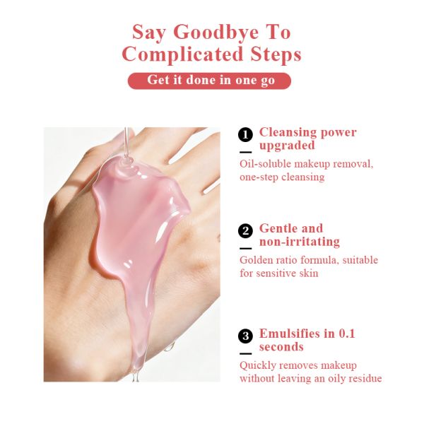 Vegan Double Layer Cleansing Oil Remover Oil Fast Emulsifying Oil-Water Balance for Heavy Makeup | OEM ODM Private Label Factory