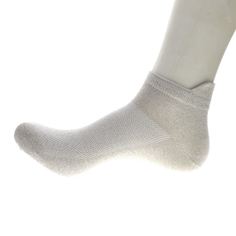 Anti-static Bamboo Silver Fiber Antibacterial Socks Breathable Earthing Grounding Short Sock Pair