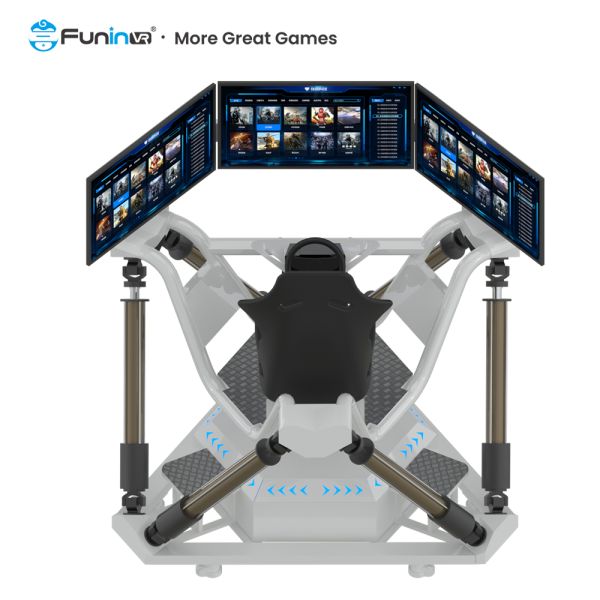 Funin VR Indoor 9D VR Amusement Park F1 Racing Car Simulator Three Screen Racing Car Driving Arcade Games Racing Simulator