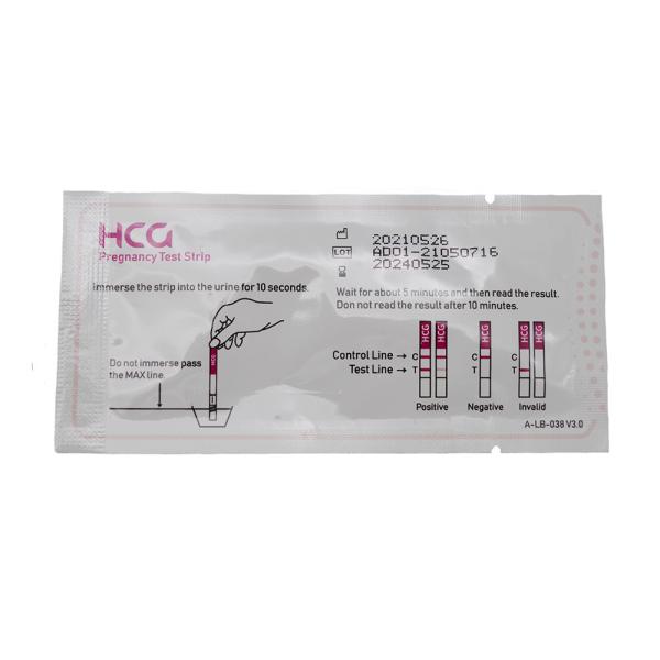 HCG Test Strip Pregnancy Accurate More Than 99% of Early Detection for Inner Strip Size 80*3mm