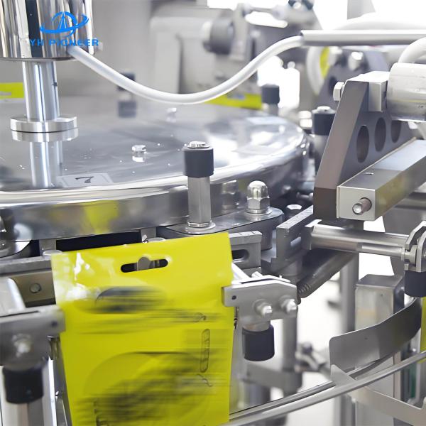 Durable Rotary Pouch Packing Machine with Stainless Steel Construction for Safe and Hygienic Food and Beverage Packaging