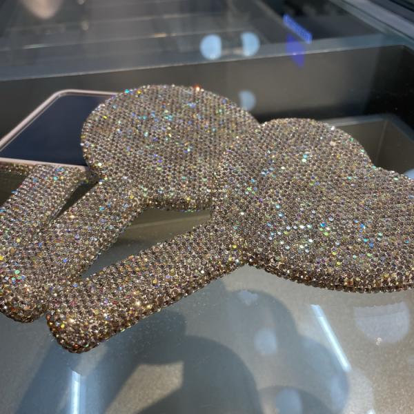 Small Diamond Makeup Portable Magnifying Mirror Light Up For Travel