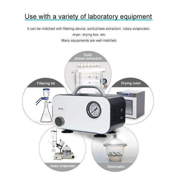 Lab Drying Equipment Oilless Diaphragm Vacuum Pump for Portable Laboratory Teaching
