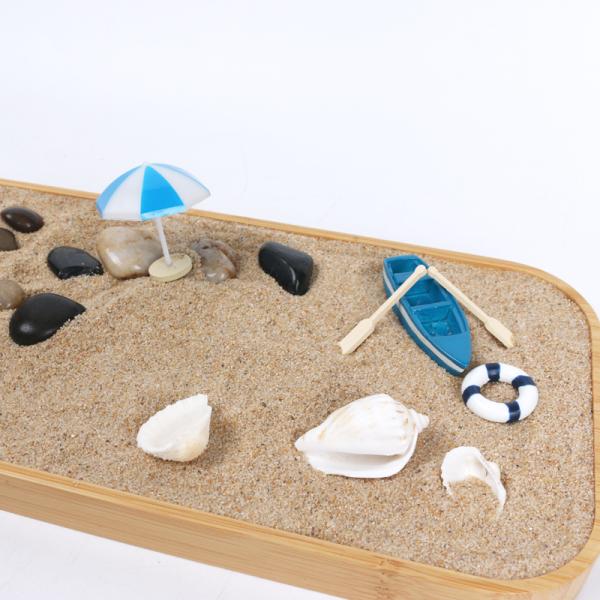 Jardín Zen para escritorio, Kit de jardín Zen japonés con esfera de sello de arena y accesorios esenciales, Mini Zen Sandbox Kit de decoración de oficina