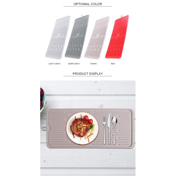 Подгонянная циновка засыхания блюда силикона еды безопасная квадратная