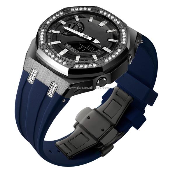 Caixa de relógio de aço inoxidável e banda para Casio Ga2100 G Shock