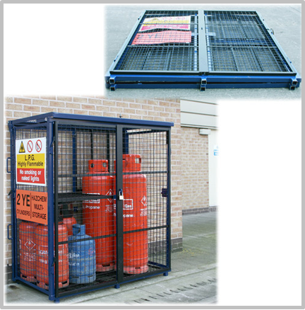 Heavy Duty Metal Gas Bottle Storage Cage Lockable Cage For Gas Bottles