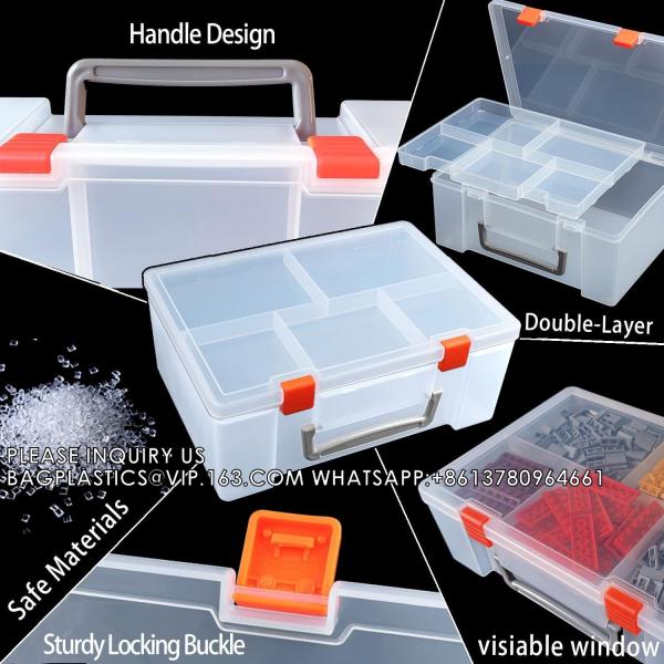 Organizer Storage Containers Tool Box With Adjustable Dividers For Beads, Crafts, Jewelry, Fishing Tackle, Building