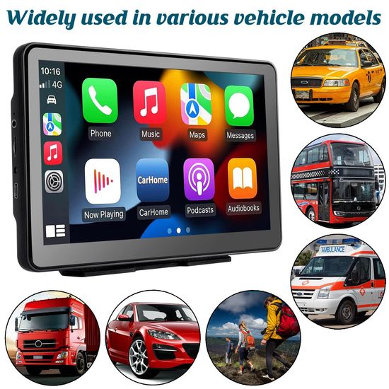 9 Inch HD Apple Android Auto Wireless Carplay Adapter With Radio APP