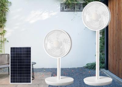 Remote Control Solar Powered Floor Fans With AC / DC Lithium Battery 12v