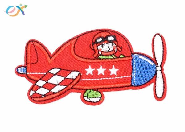 Event Theme Embroidery Badges Aeroplane Aircraft Embroidery Clothing Patches