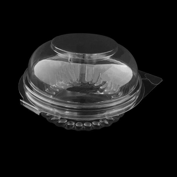 8oz Clear Plastic Fruit Containers PET Transparent 0.7mm Thickness With Dome Lid