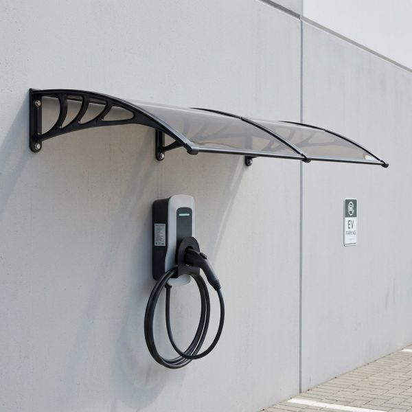 Brown Window Polycarbonate awning featuring plastic or aluminum bracket designed to provide long lasting protection and enhanced aesthetic appeal