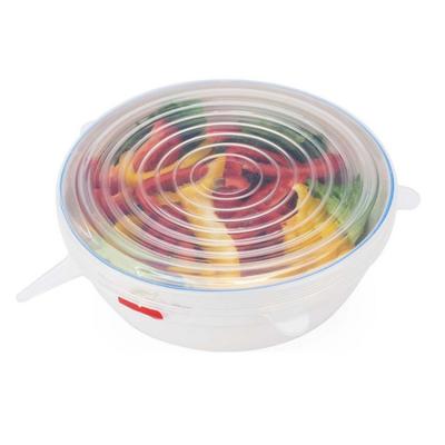 Flexible Food Grade Silicone Stretch Lids , Silicone Microwave Cover For Bowl