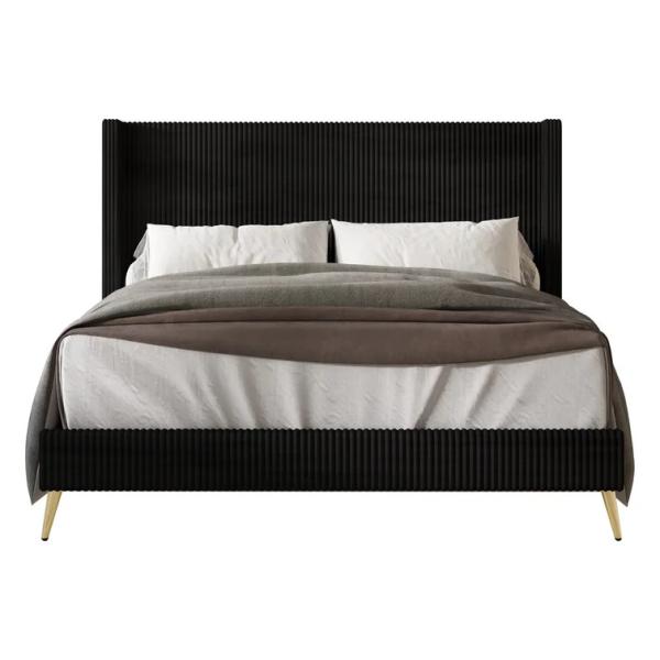 OEM Manufacture Home Hotel Modern Double Bed Frame With Headboard Super King Single Low Tall Stainless Steel Bed Frame