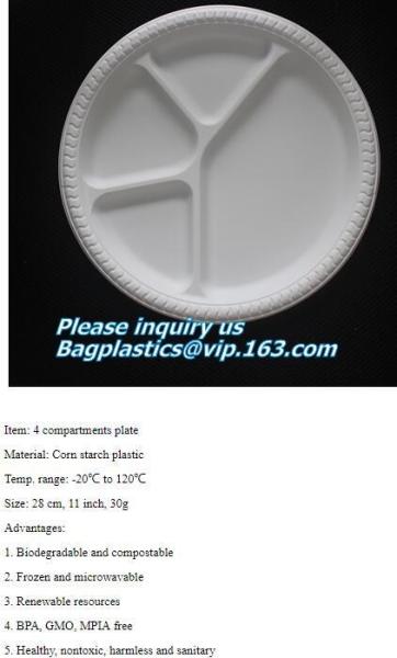 spoon, folk, knife, tray, disposable plate deli tray, biodegradable breakfast tray, Biodegradable Disposable Food Tray