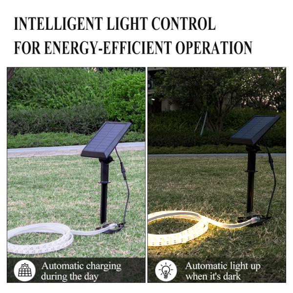 Flexible Solar Strip Light for Home Decor Wedding Christmas 2835 LEDs Waterproof IP65