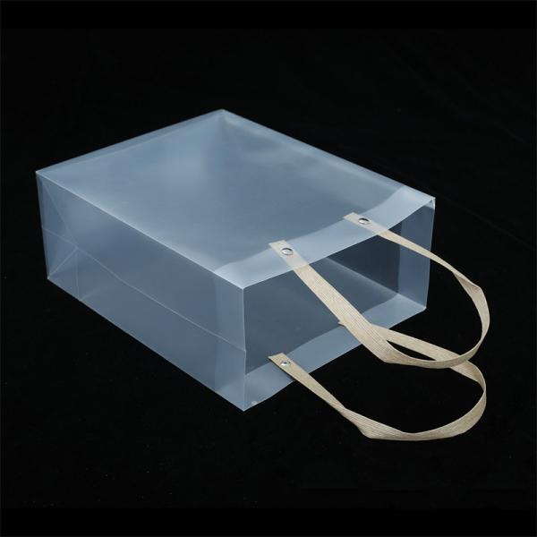 Pp Plastic Clear Tote Gift Bag Pvc Package Transparent Christmas Gift Bag with Folding Style