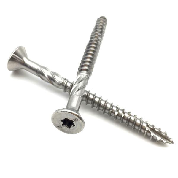 Torx / Star Drive Knurled Shoulder Stainless Steel 304 CSK Head Chipboard Screws Decking
