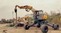 Bate-estacas miniescavadeira de rodas XCMG 6 metros 2500 rpm