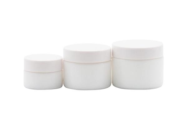 Cuidados pessoais de creme de empacotamento cosméticos vazios de vidro brancos do frasco 50g