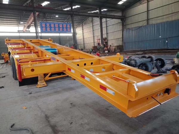 Heavy Duty Skeleton Flatbed Hauling Trailer With Mechanical Suspension And ABS Brake