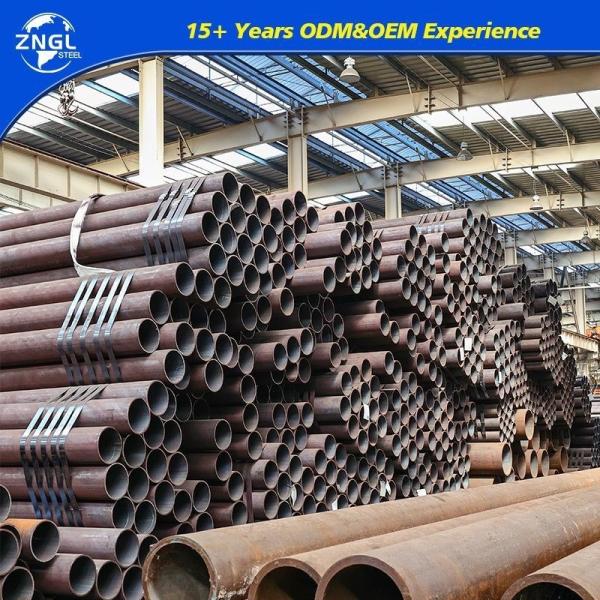 ASTM A36 A53 A192 Q235 Q235B 1045 4130 Sch40 57-325 mm tuyaux de construction pour le pétrole et le gaz