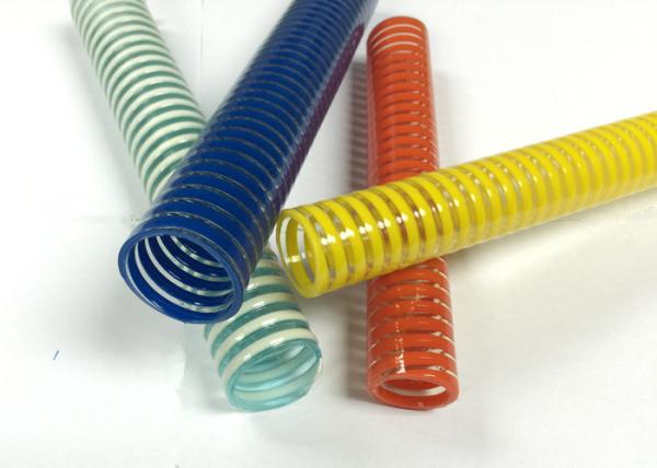 Spiral Reinforced PVC Suction Hose / Water Pump Pool Discharge Hose For Industry