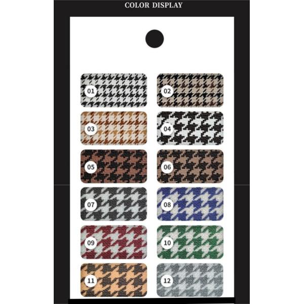 Classic Houndstooth Faux Leather Fabric Bags PVC Printed Leather