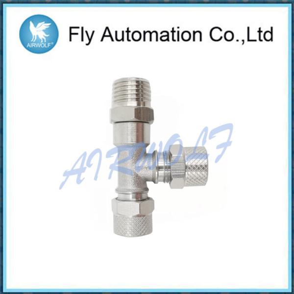 Stainless Steel Pneumatic Tube Fittings 1420 Lateral Bspt Male R1 / 8 Port Size