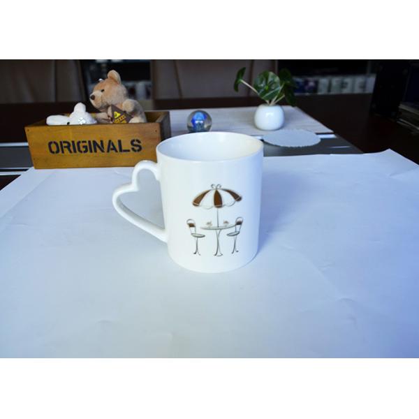 Heart Handle Promotional Eco Friendly Mugs , Gift Advertising Love Heart Mug