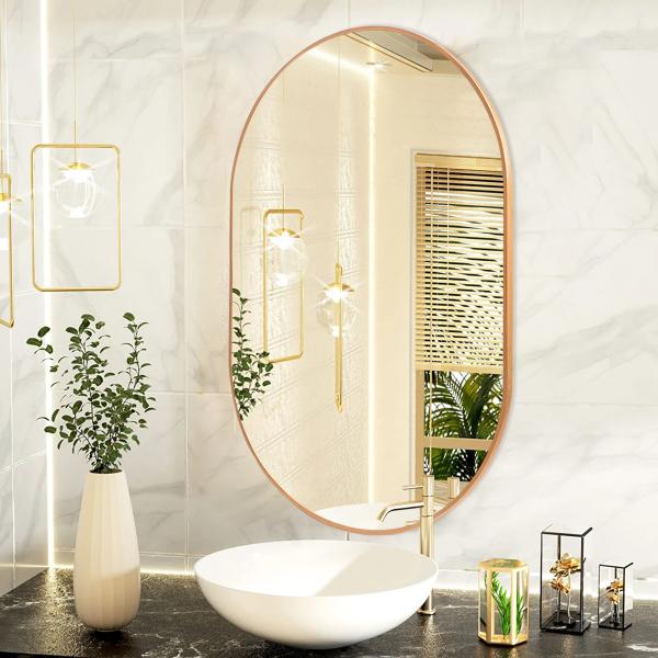 28cm Aluminum Mirror Profile Gold Black Silver Metal Alloy for Bathroom Mirror Design
