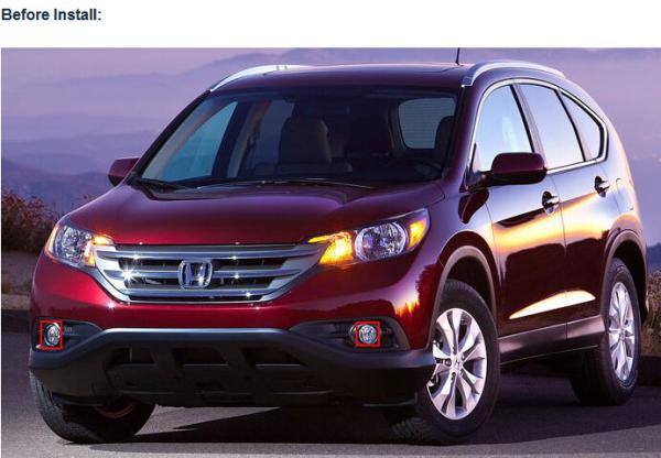 Honda CRV car front fog light LED DRL daytime driving lights aftermarket