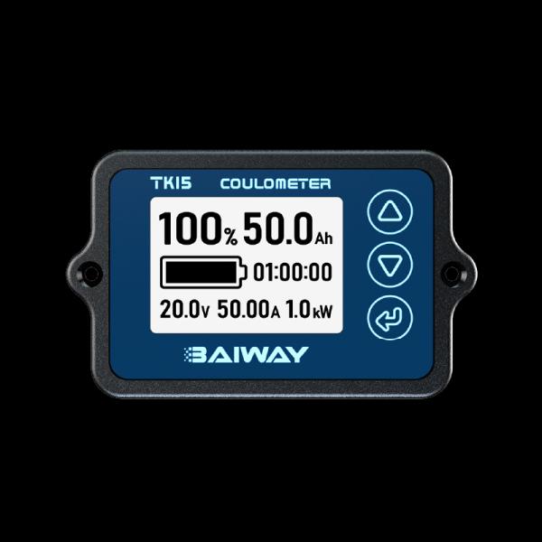 TK15 1.5 Inch Lithium Battery Monitoring System Small Size 8-120V 0-500A Low Power