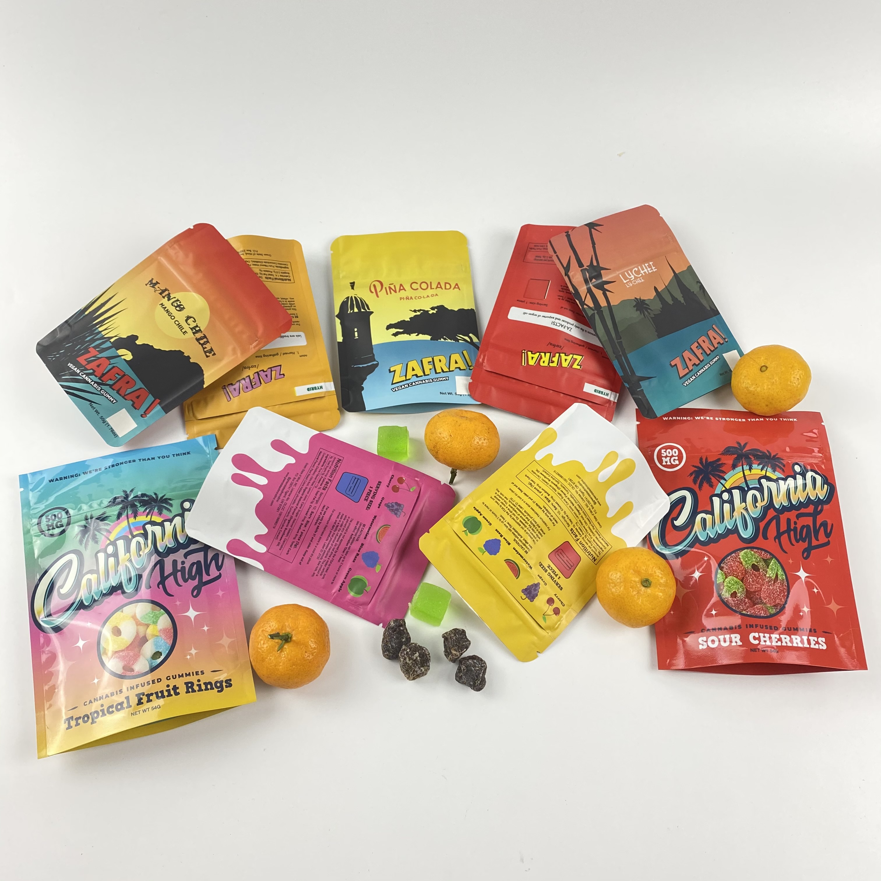 Многоразовое цифров печатая полиэтиленовые пакеты Doypack еды алюминиевая молния кладет изготовленное на заказ доказательство в мешки Mylar запаха кладет в мешки для камедеобразных печений