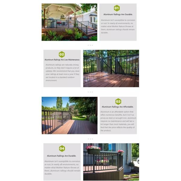 Балкон перил простого дизайна на открытом воздухе алюминиевый/балюстрада лестницы