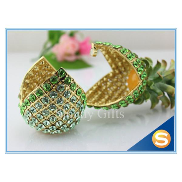 Shinny Gifts Shiny Diamond Pineapple Shape Trinket Box Full Diamond Gift Box