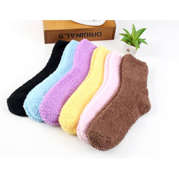 Indoor Warm Women's Novelty Socks / Womens Fluffy Socks Polyester Material