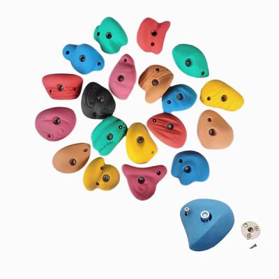 Anti Fire Kids Playground Parts , Colorful Resin Climbing Holds